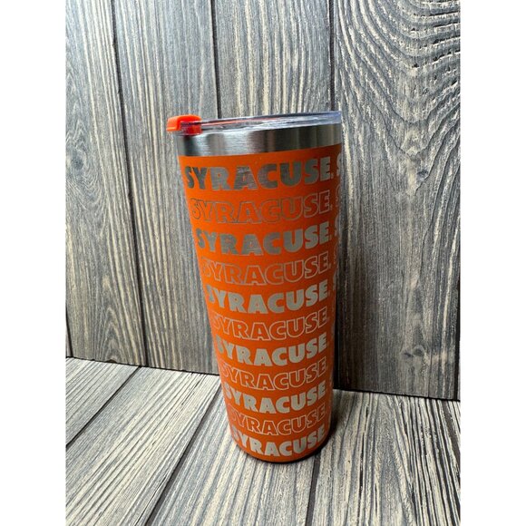 Syracuse Orange Stainless Steel Travel Mug 24 Oz Spill-Resistant - Picture 2 of 6